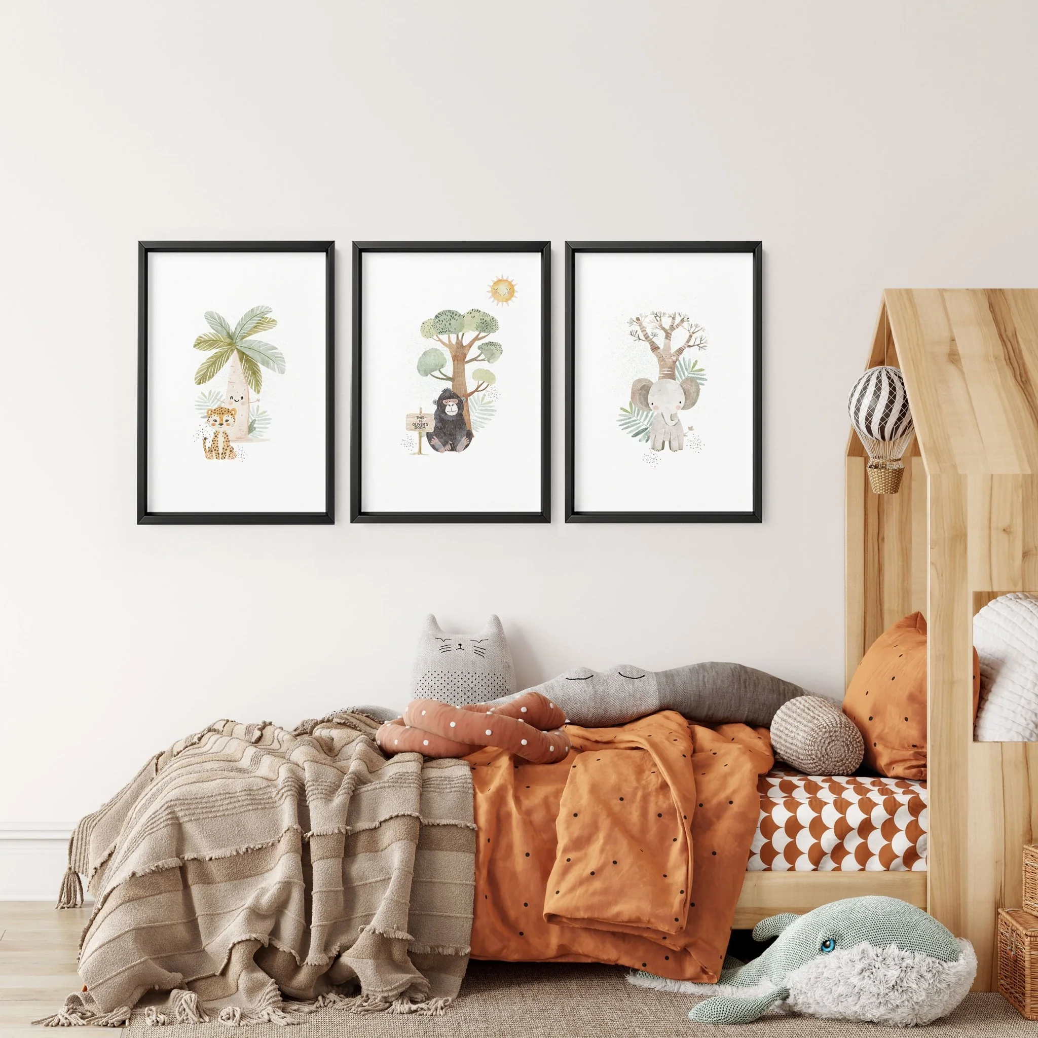 Safari Wall Art For Nursery | Set of 3 wall art prints - Image 4