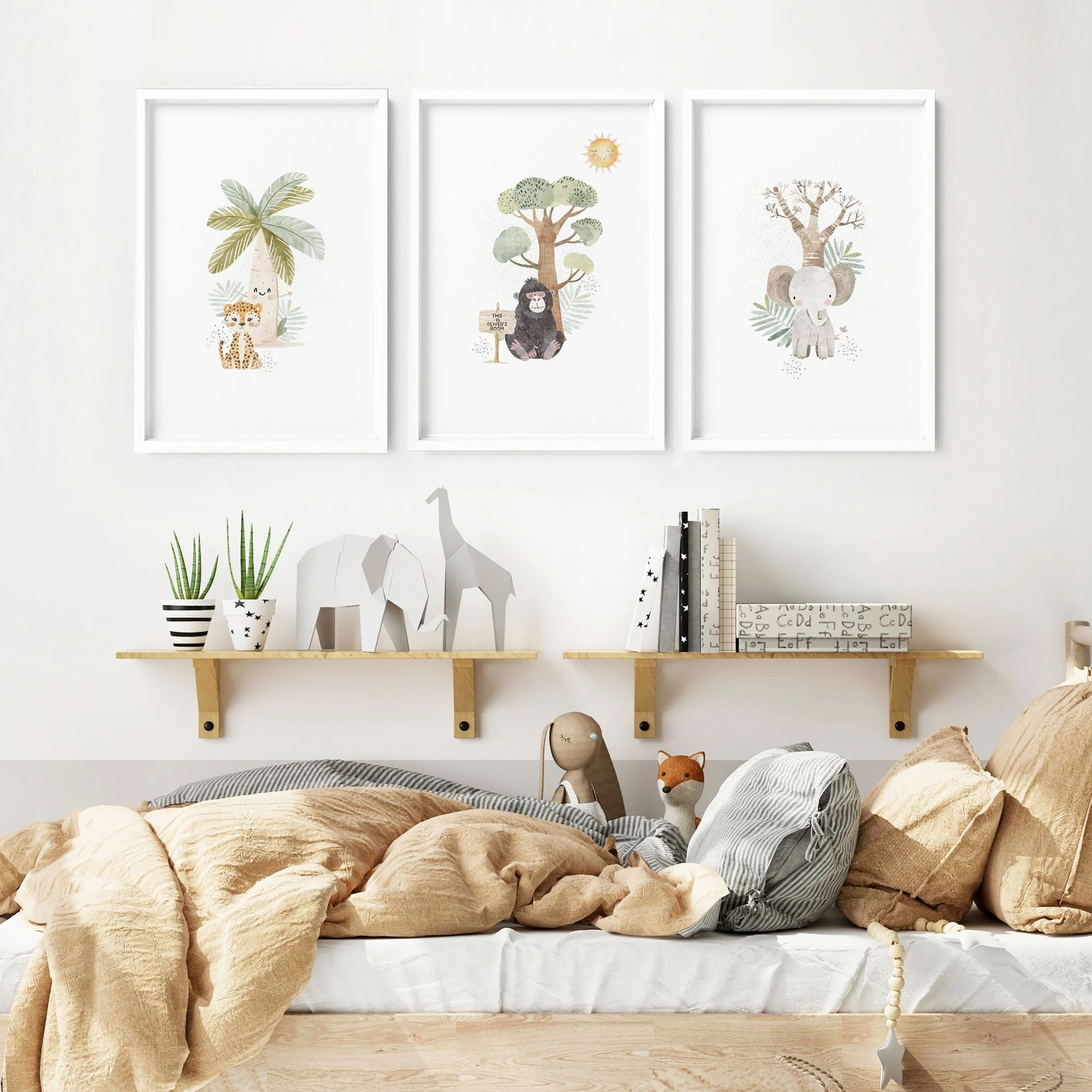 Safari Wall Art For Nursery | Set of 3 wall art prints - Image 7