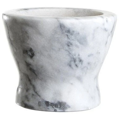 Salerno Grey Marble Curved Mortar And Pestle - Image 5