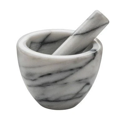 Salerno White Marble Mortar And Pestle - Image 5
