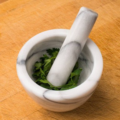 Salerno White Marble Mortar And Pestle - Image 6