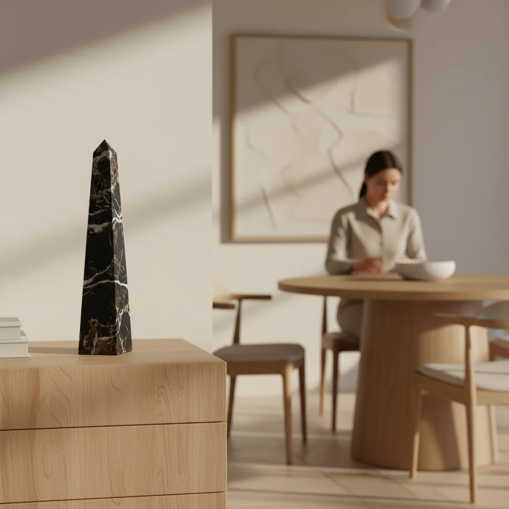 Salmo Large Black Marble Obelisk - Image 2