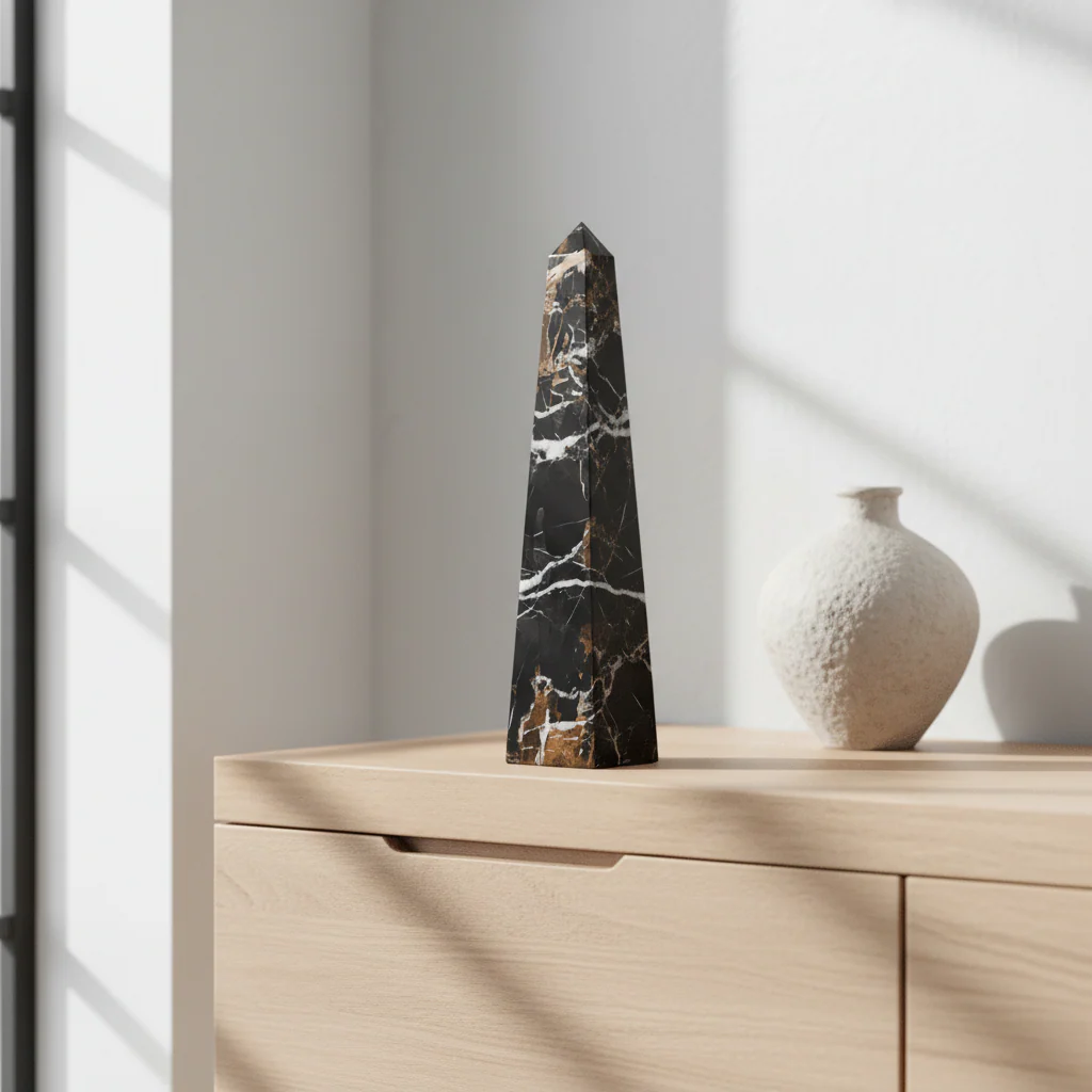 Salmo Large Black Marble Obelisk - Image 4