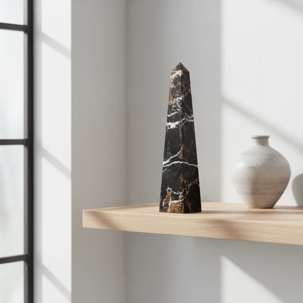 Salmo Large Black Marble Obelisk - Image 7