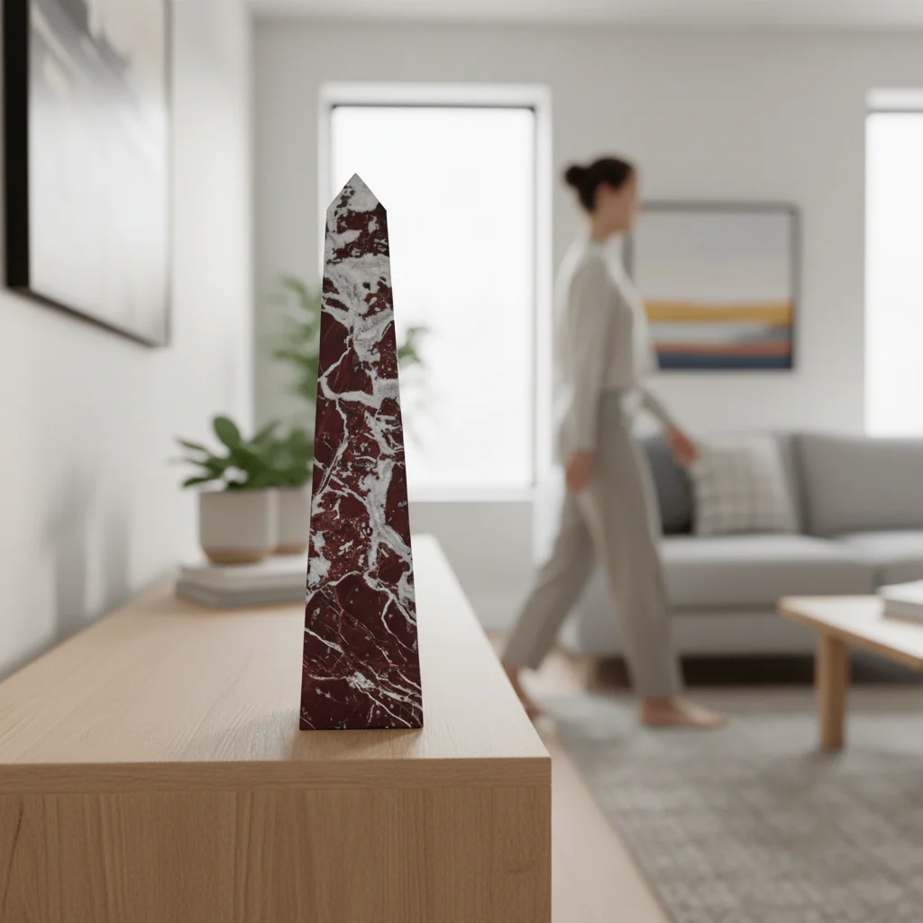 Salmo Large Red Marble Obelisk - Image 3