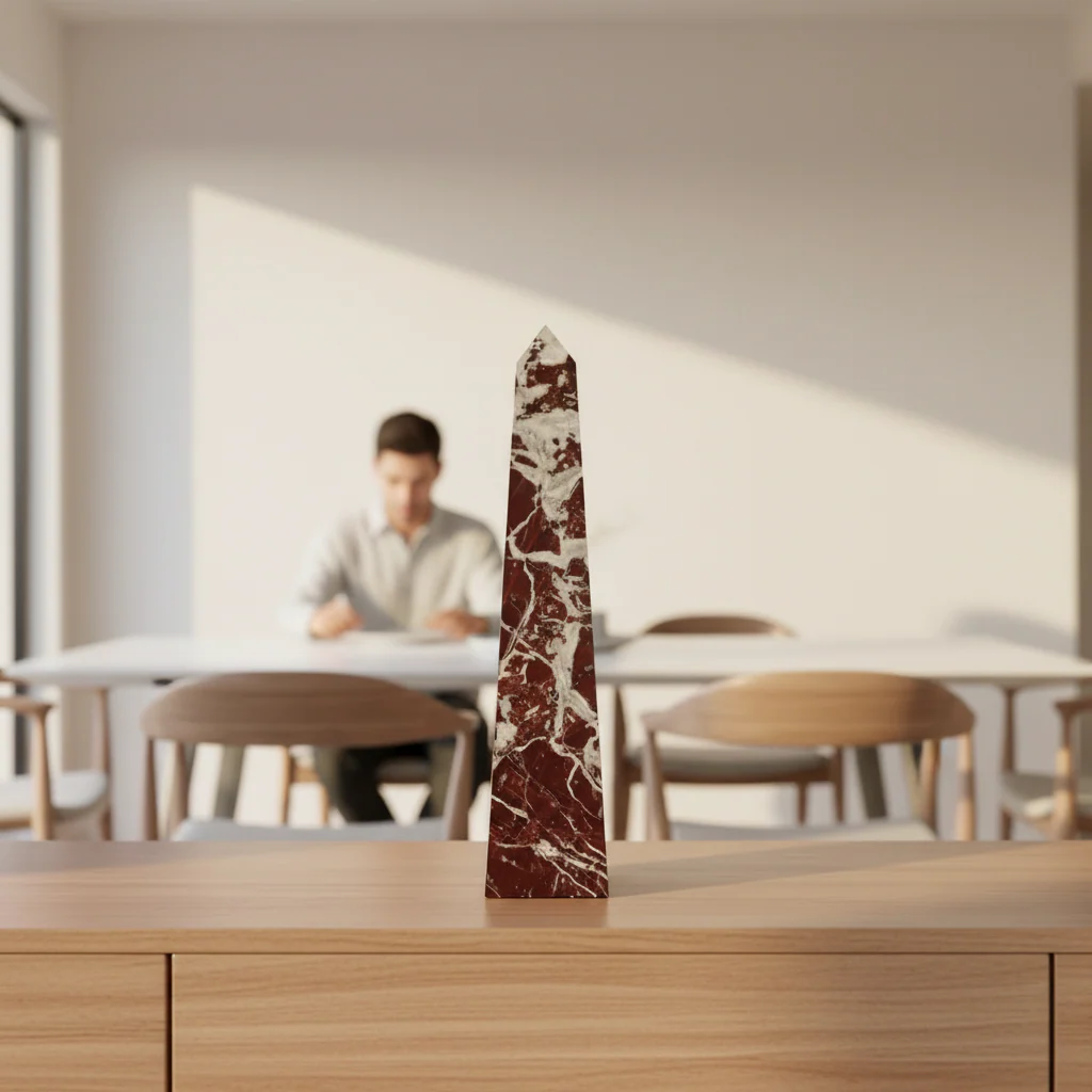 Salmo Large Red Marble Obelisk - Image 5