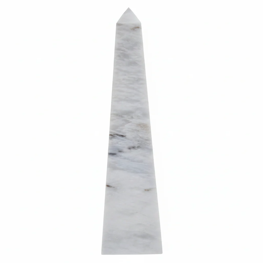 Salmo Large White Marble Obelisk