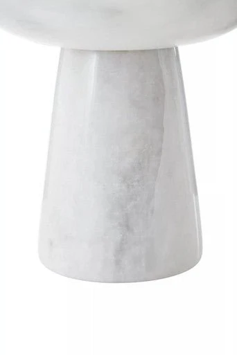 Salmo Large White Marble Pedestal Bowl - Image 13