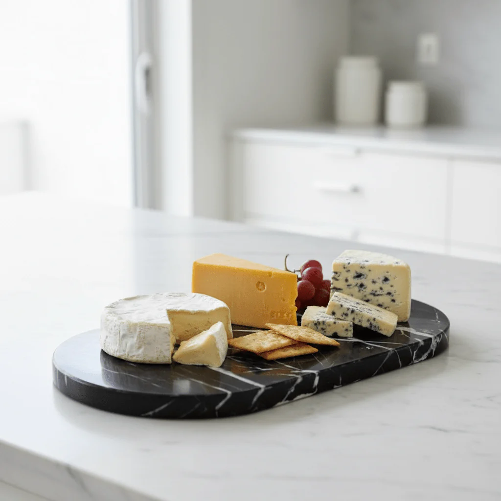 Salmo Oval Black Marble Serving Board - Image 6