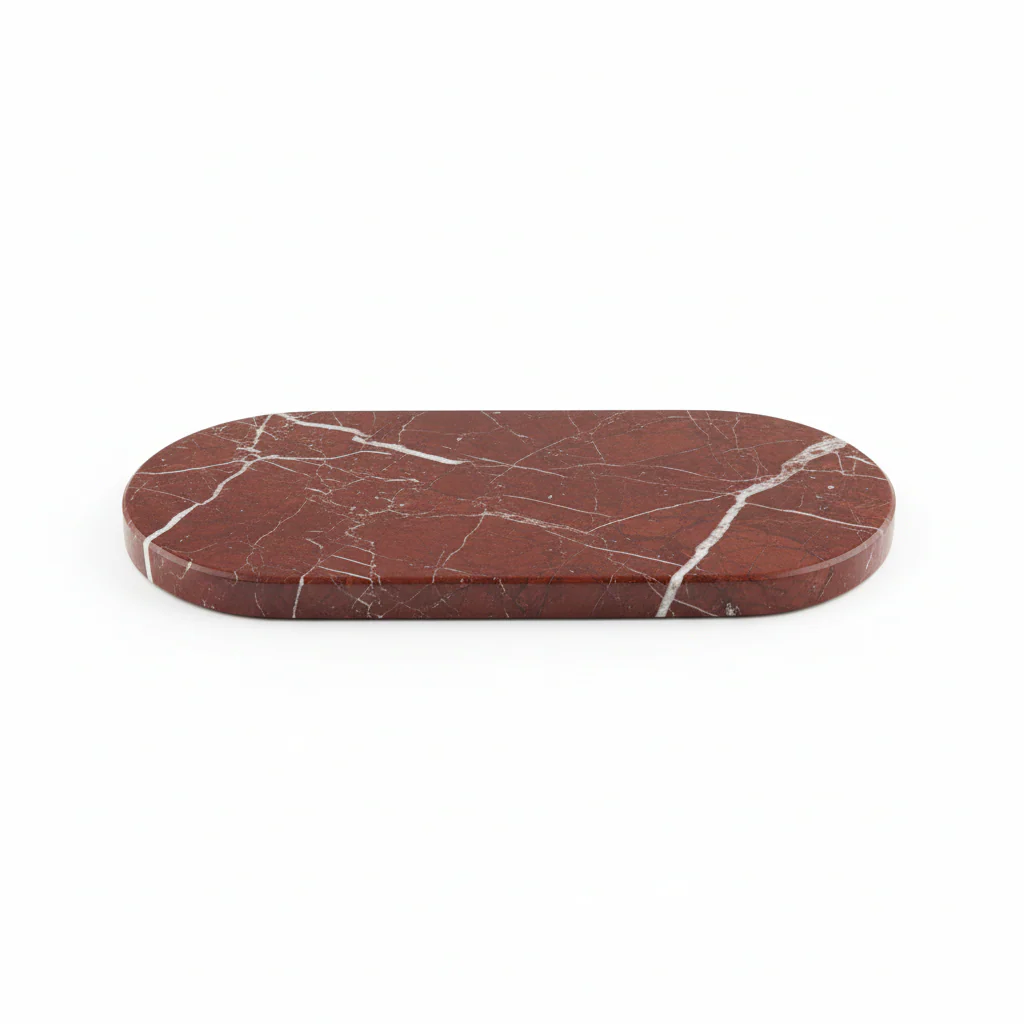 Salmo Oval Red Marble Serving Board