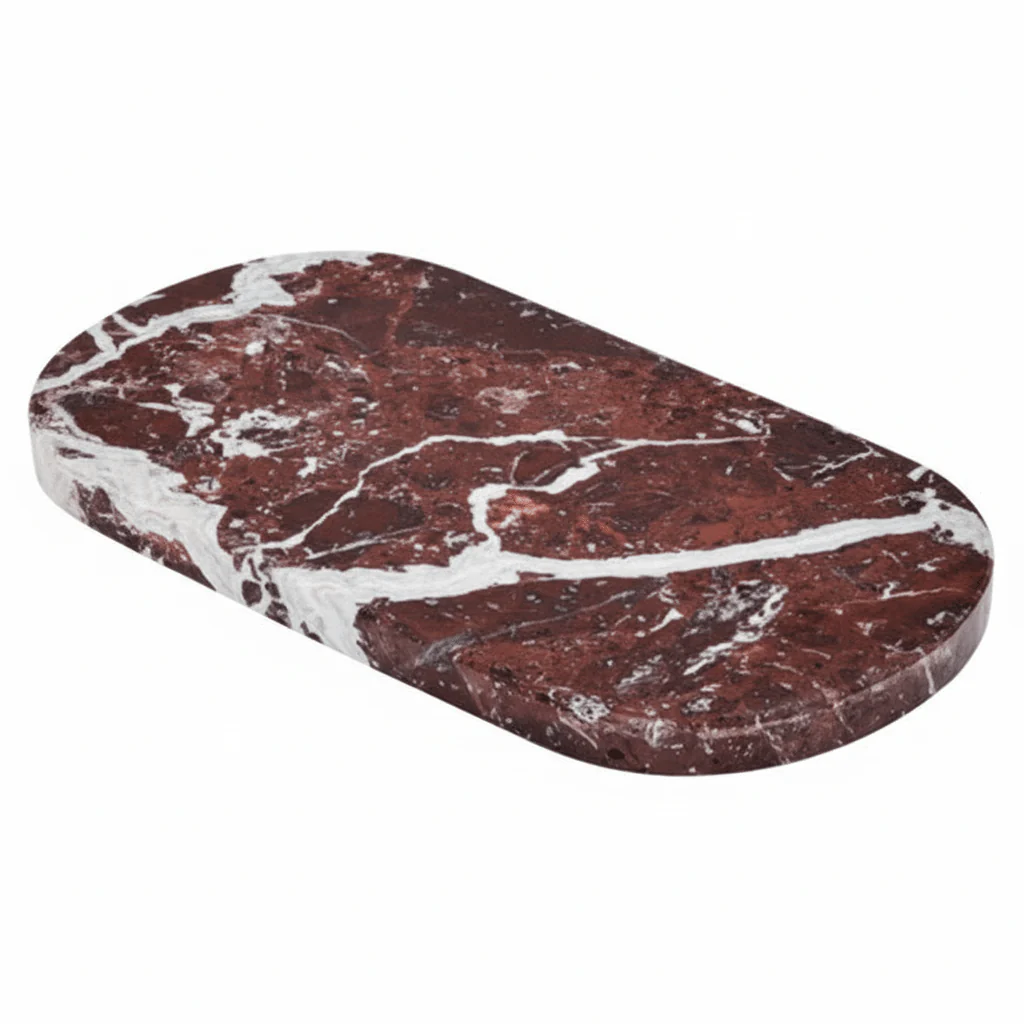 Salmo Oval Red Marble Serving Board - Image 6