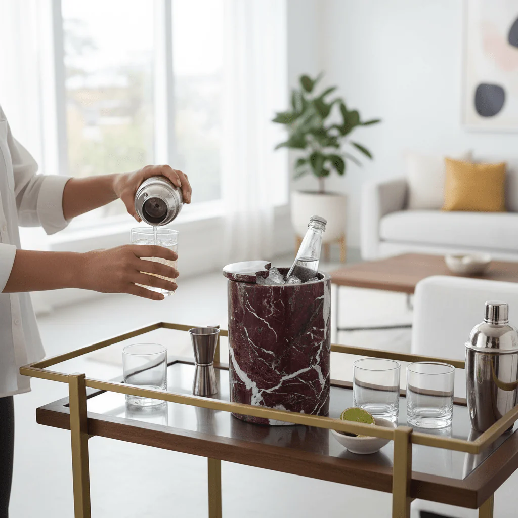 Salmo Red Marble Ice Bucket - Image 6