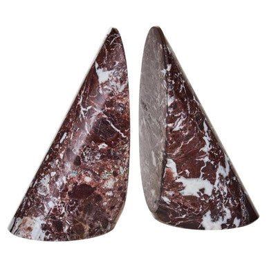 Salmo Set Of Two Red Marble Bookends - Image 6