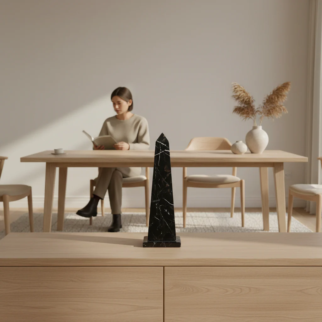 Salmo Small Black Marble Obelisk - Image 3