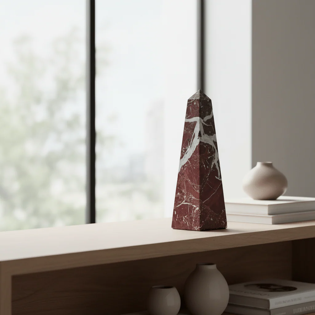 Salmo Small Red Marble Obelisk - Image 3