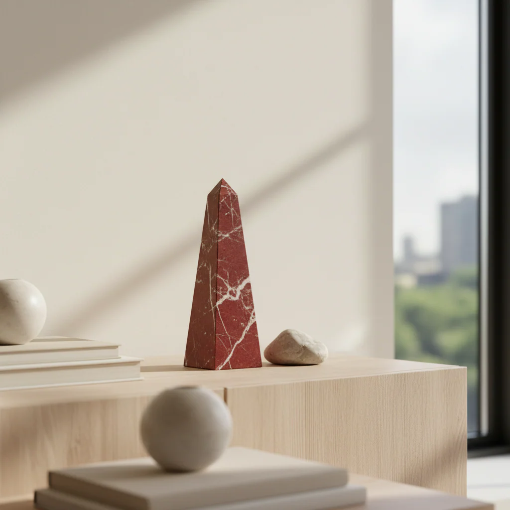 Salmo Small Red Marble Obelisk - Image 4