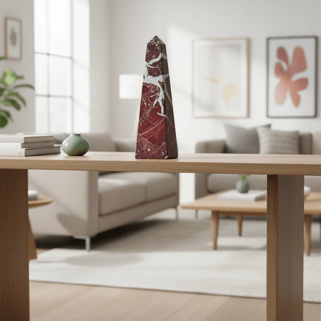 Salmo Small Red Marble Obelisk - Image 6