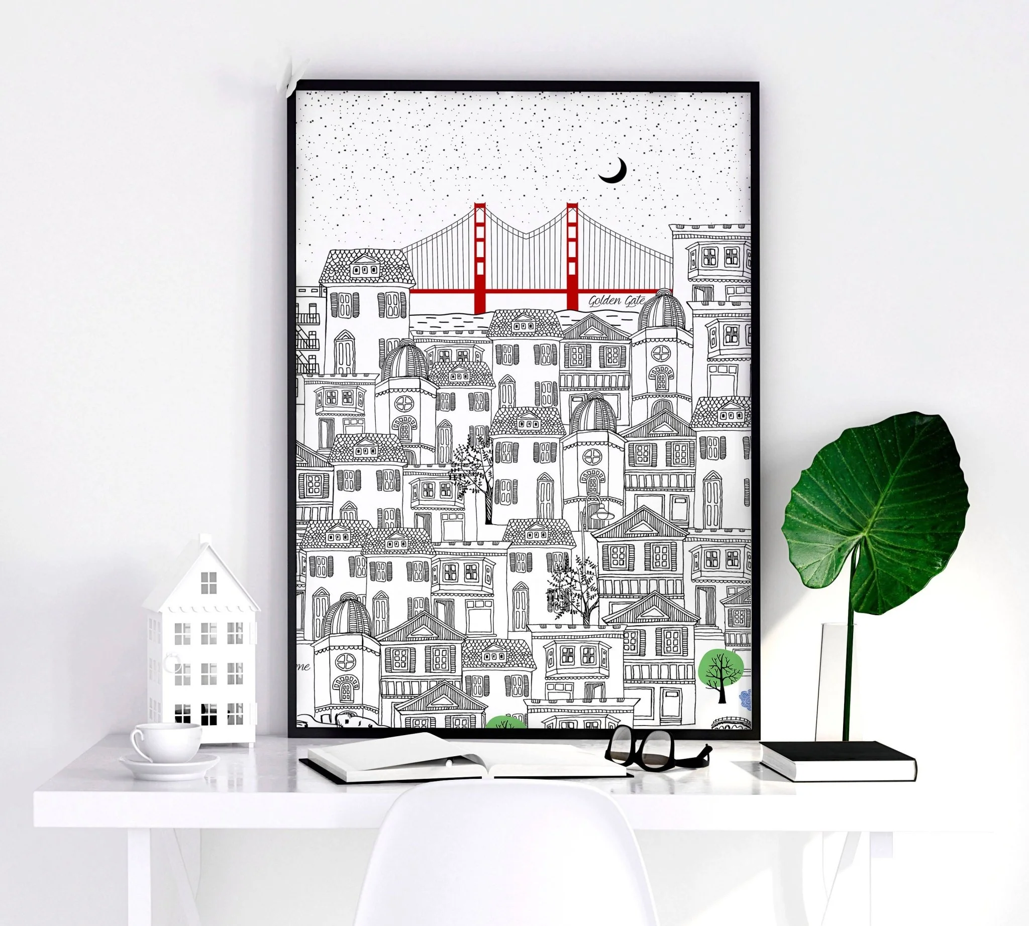 San Francisco print | Set of 2 wall art travel posters - Image 4