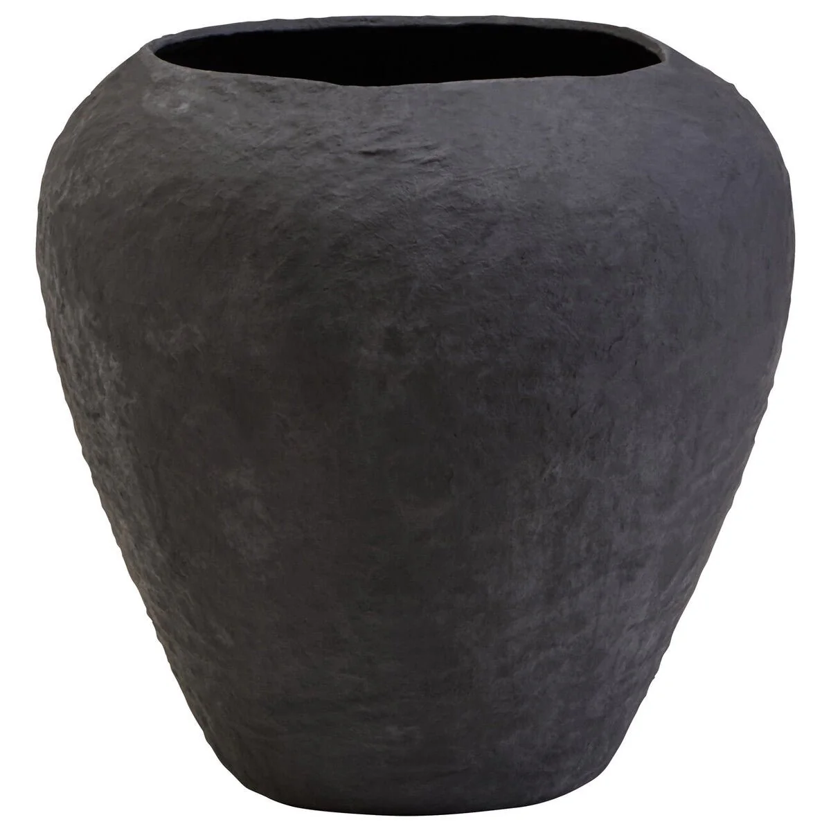 Sanai Cotton Mache Large Black Planter - Image 5