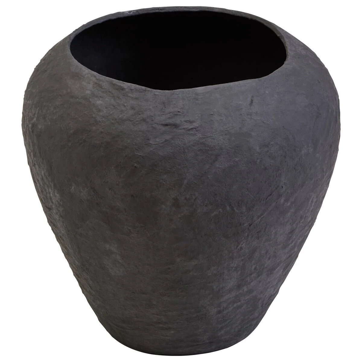 Sanai Cotton Mache Large Black Planter - Image 6