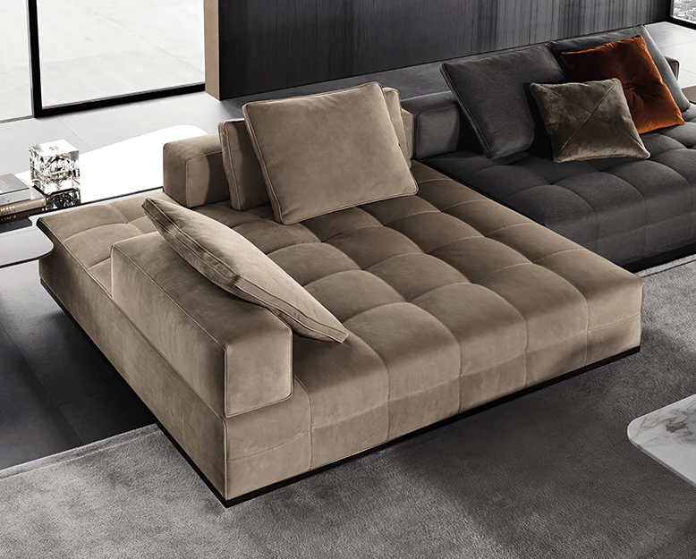 Santos L Shape Sofa, Three Seater Sofa, Nappa Real Leather - Image 6