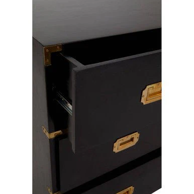 Sarter Four Drawer Black Mango Wood Chest - Image 13