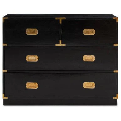 Sarter Four Drawer Black Mango Wood Chest - Image 5