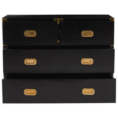 Sarter Four Drawer Black Mango Wood Chest - Image 7