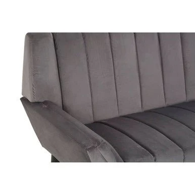 Savina 2 Seat Grey Sofa - Image 10