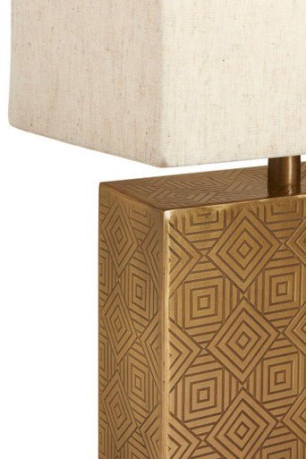 Savoy Gold Finish and Marble Base Table Lamp - Image 8