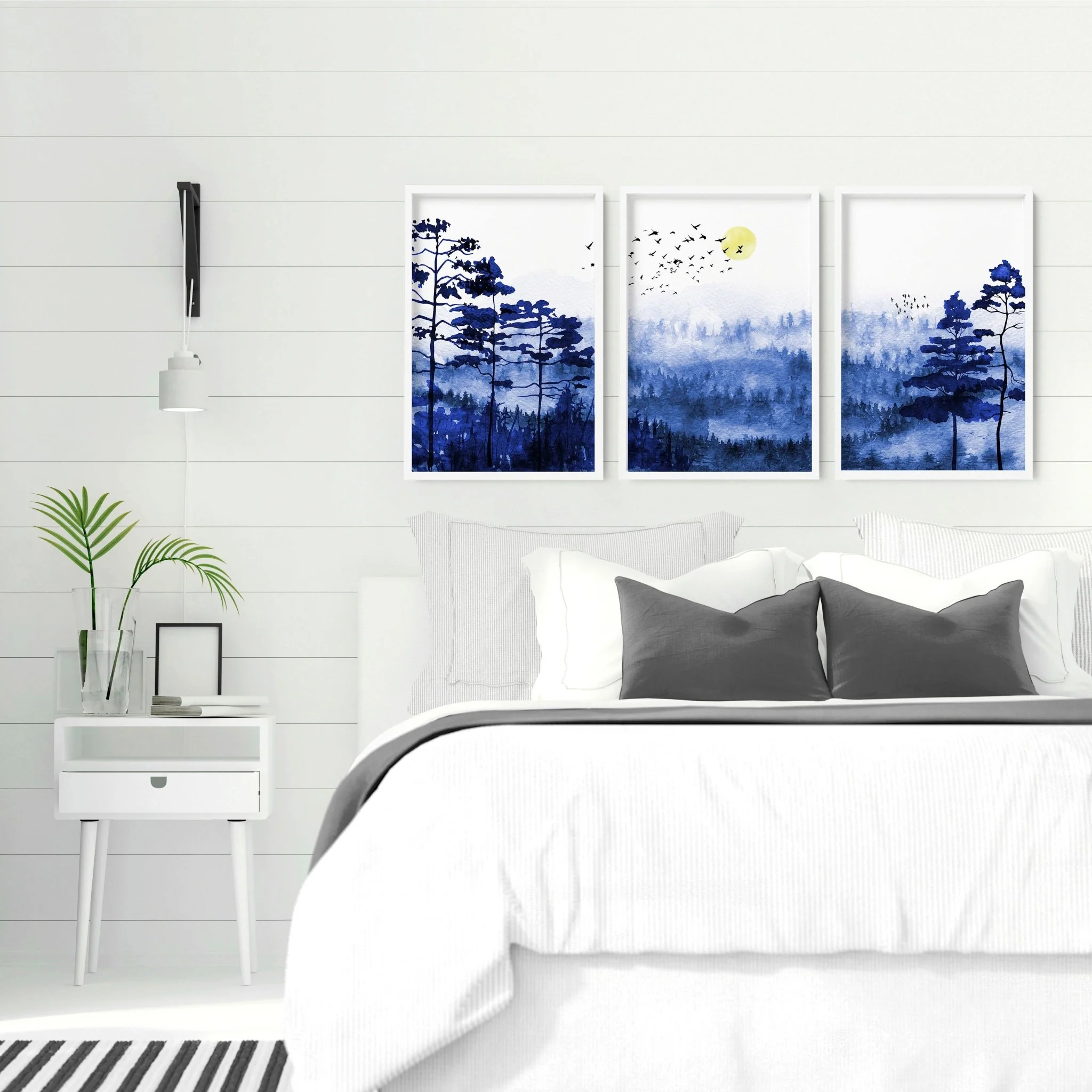 Scandi art prints | set of 3 Bedroom wall art - Image 2