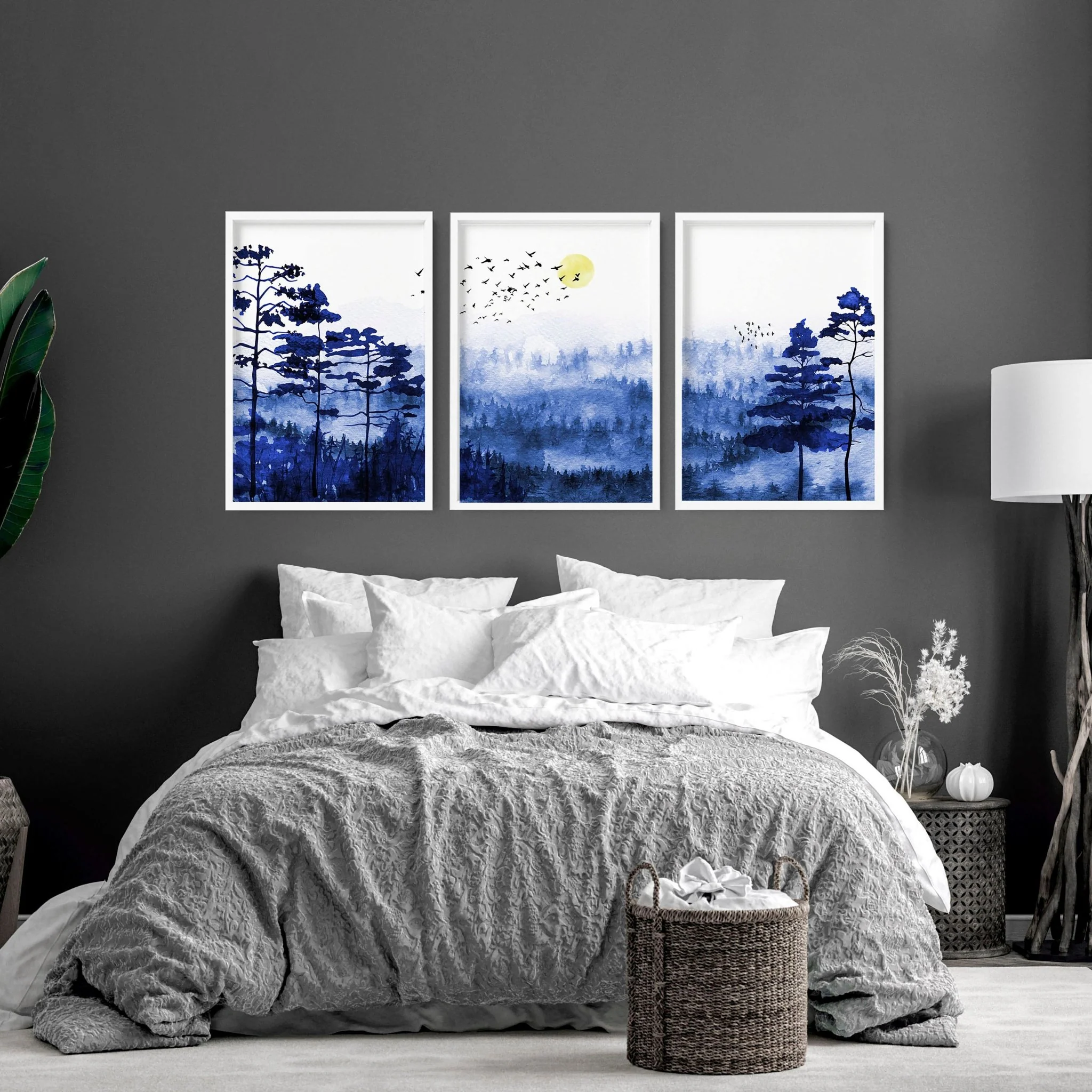Scandi art prints | set of 3 Bedroom wall art - Image 4