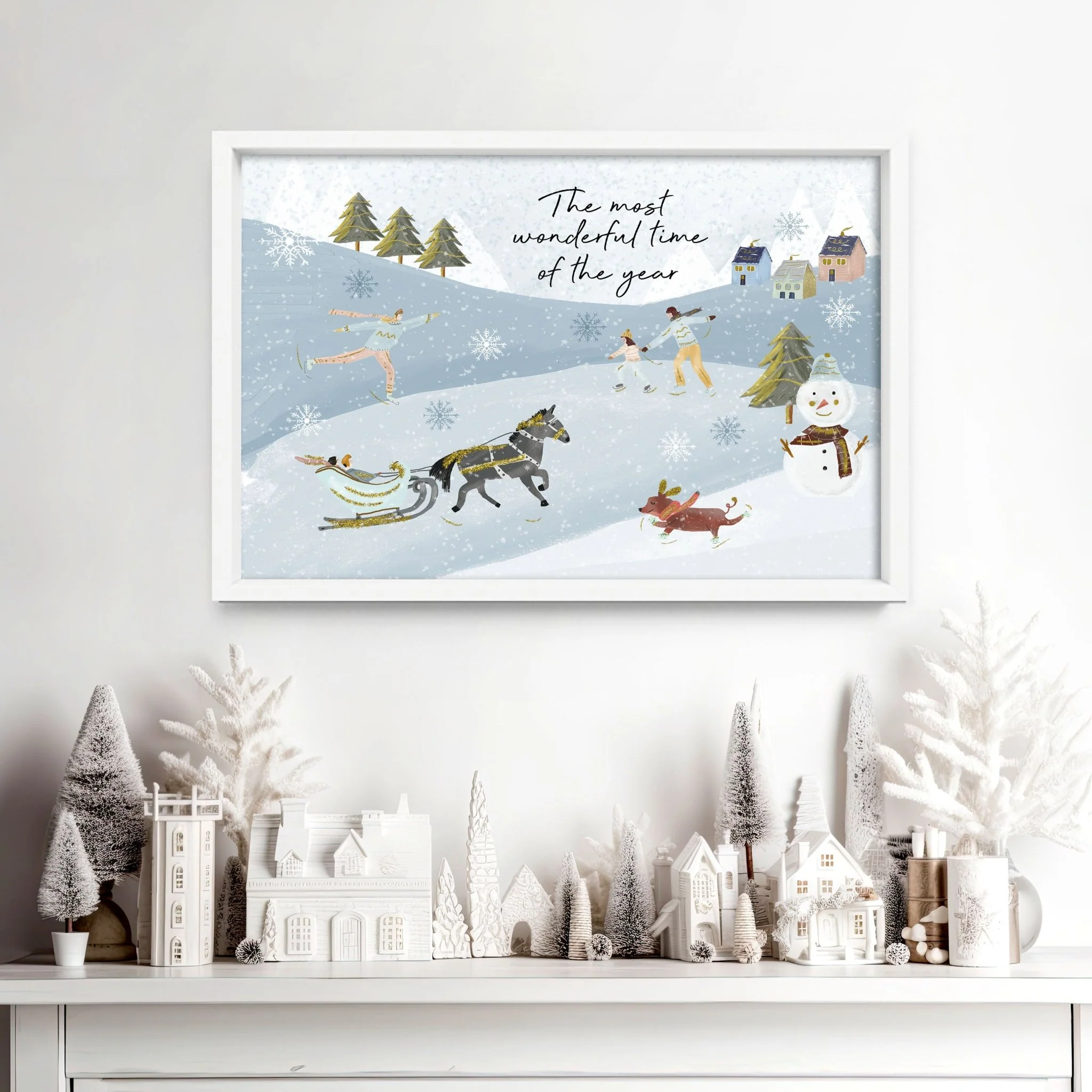 Scandi Christmas decor wall art print - Image 3