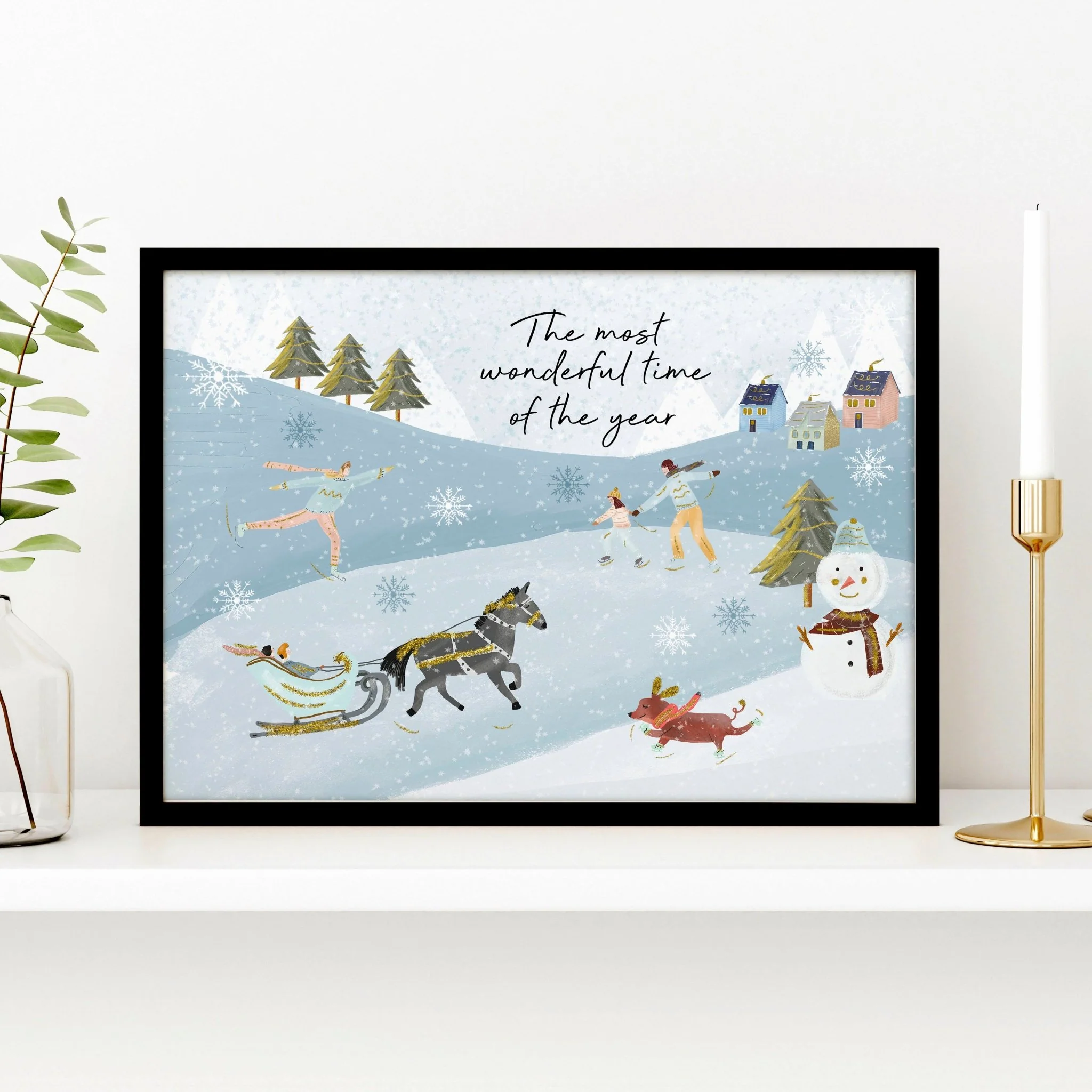 Scandi Christmas decor wall art print - Image 4