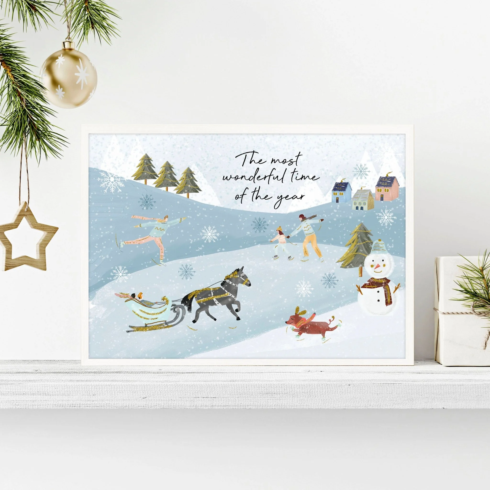 Scandi Christmas decor wall art print - Image 5