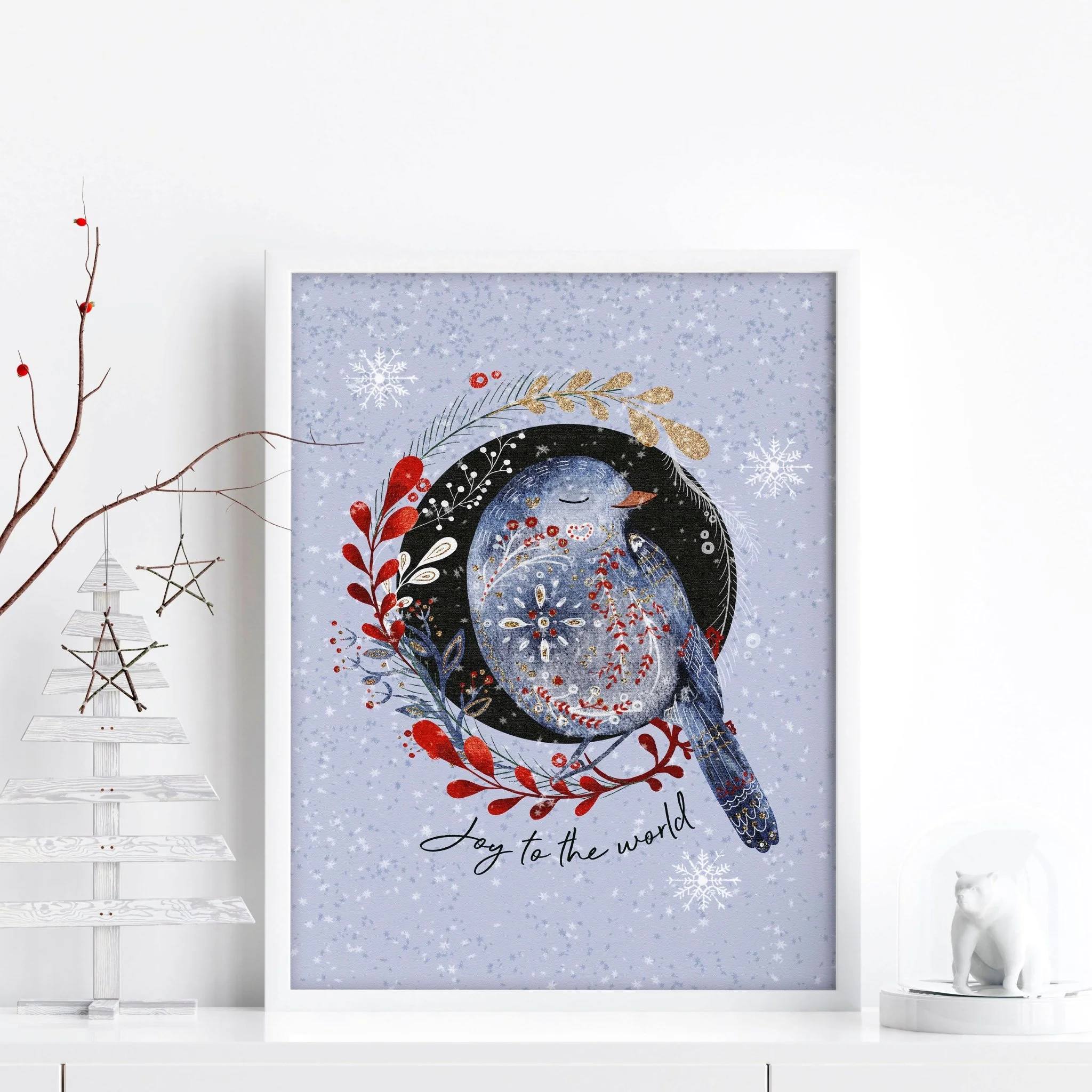Scandi Christmas decorations | wall art print - Image 3
