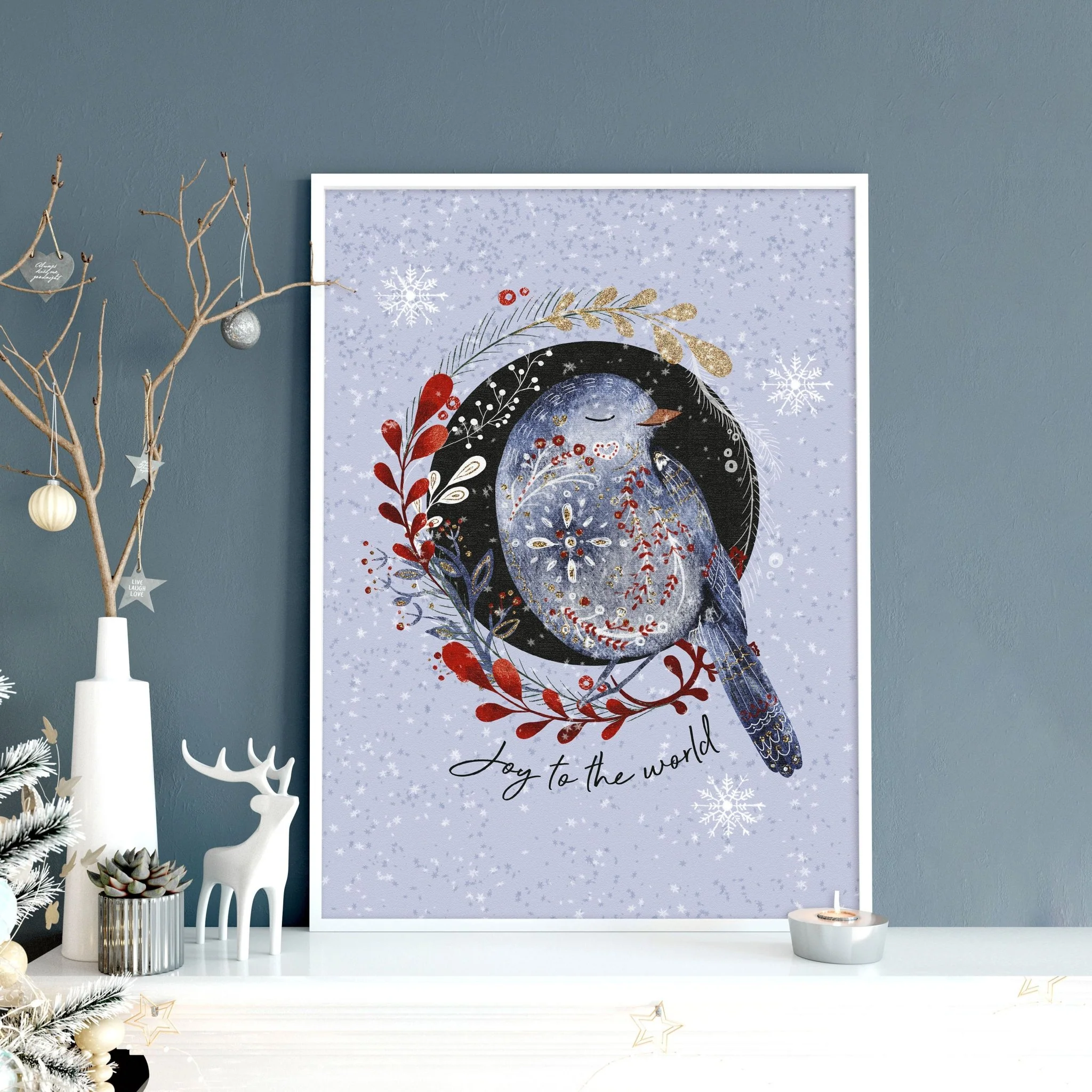 Scandi Christmas decorations | wall art print - Image 4