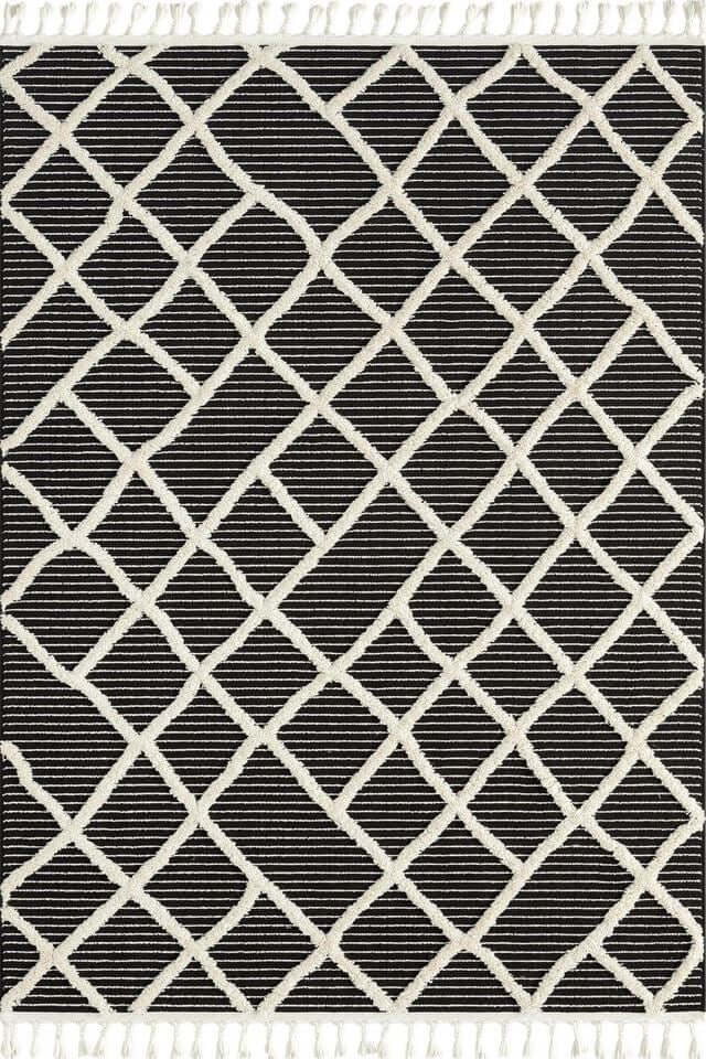 Scandi Indoor Rug Anthracite & White - Image 2