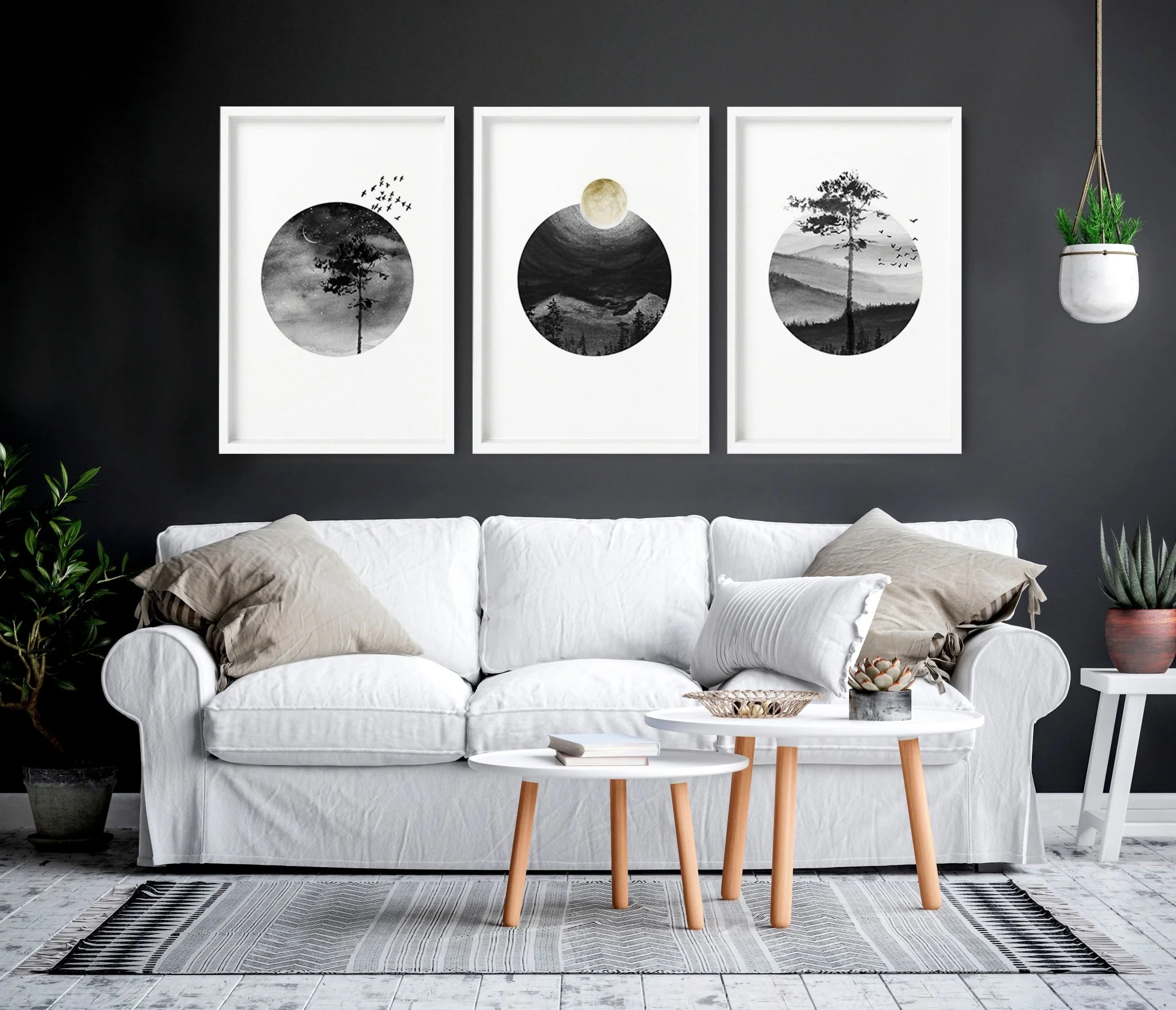 Scandi wall art | set of 3 framed wall art - Image 6