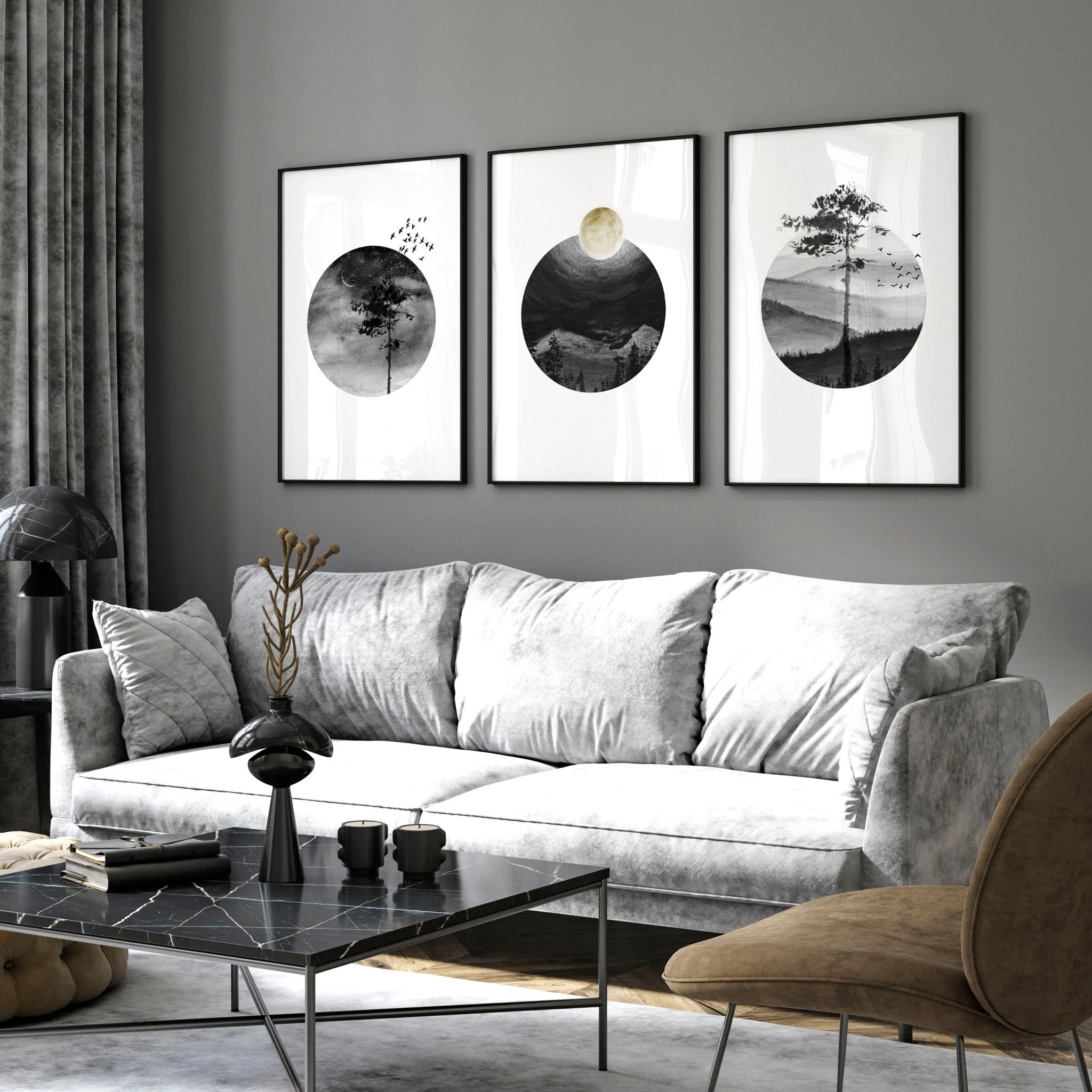 Scandi wall art | set of 3 framed wall art - Image 7