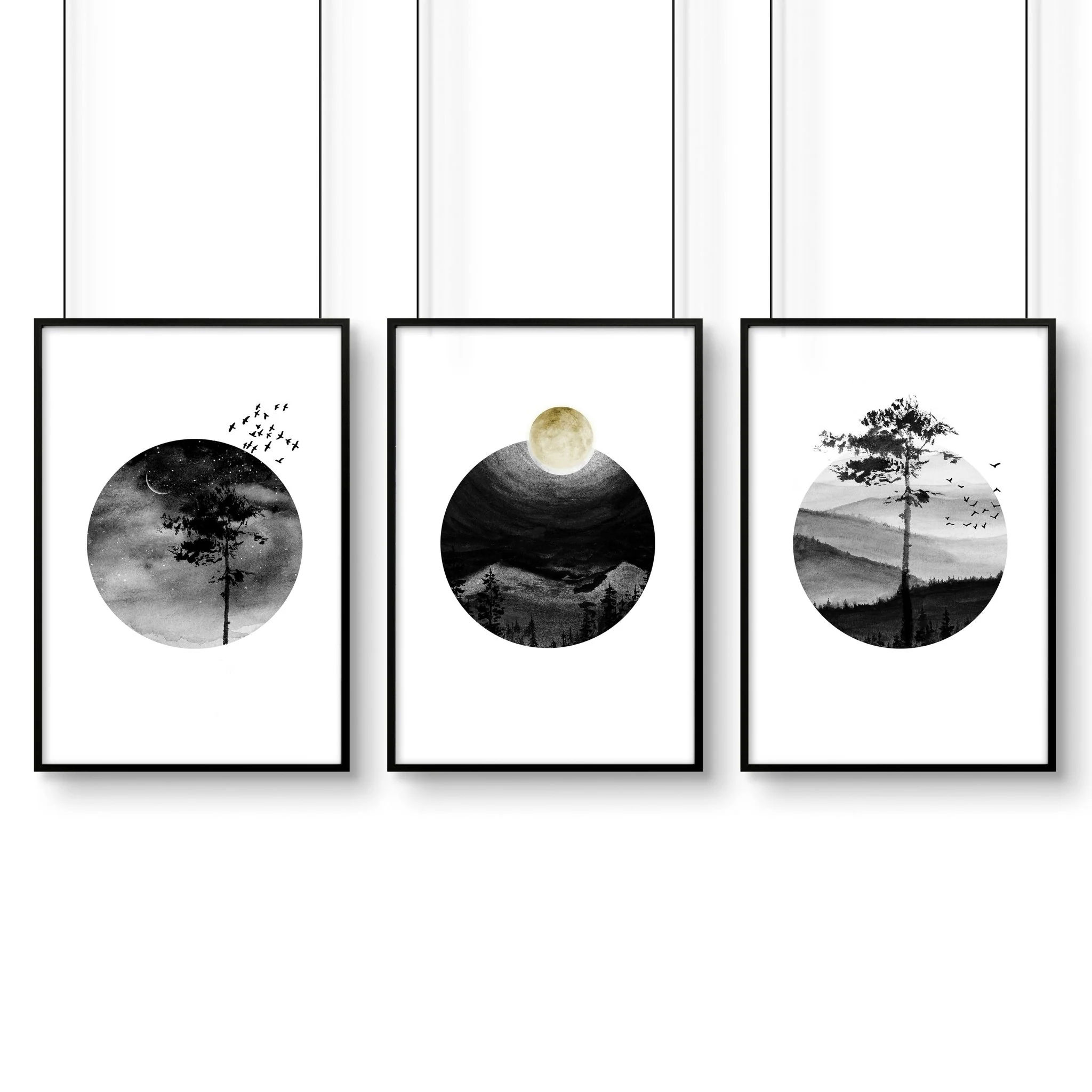 Scandi wall art | set of 3 framed wall art - Image 9