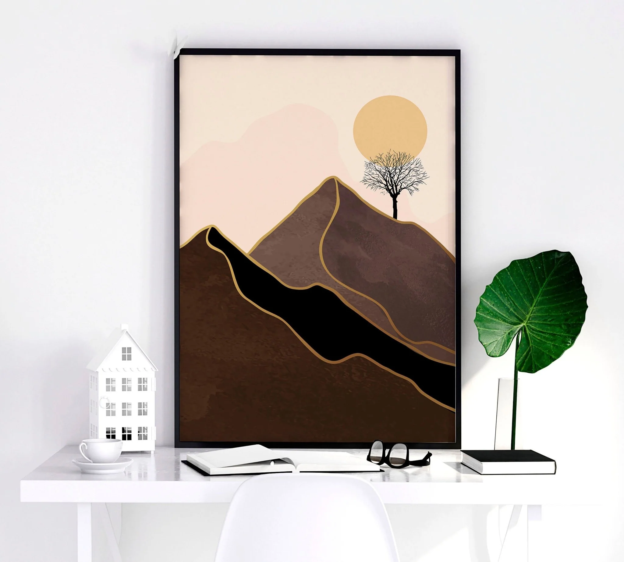 Scandinavian decor style for living room | set of 3 framed wall art - Image 4