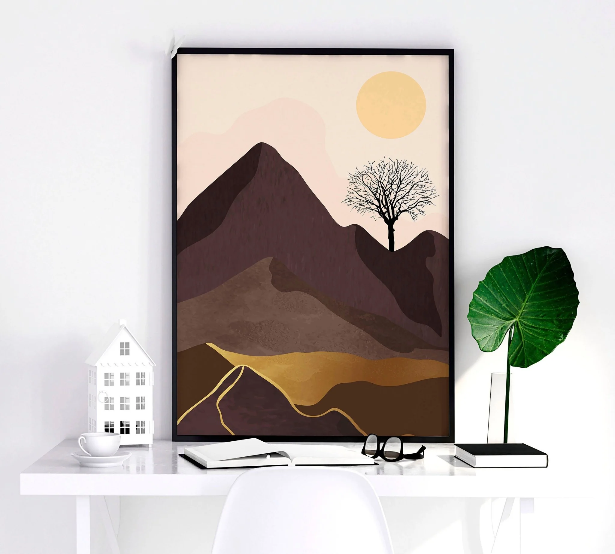 Scandinavian decor style for living room | set of 3 framed wall art - Image 5