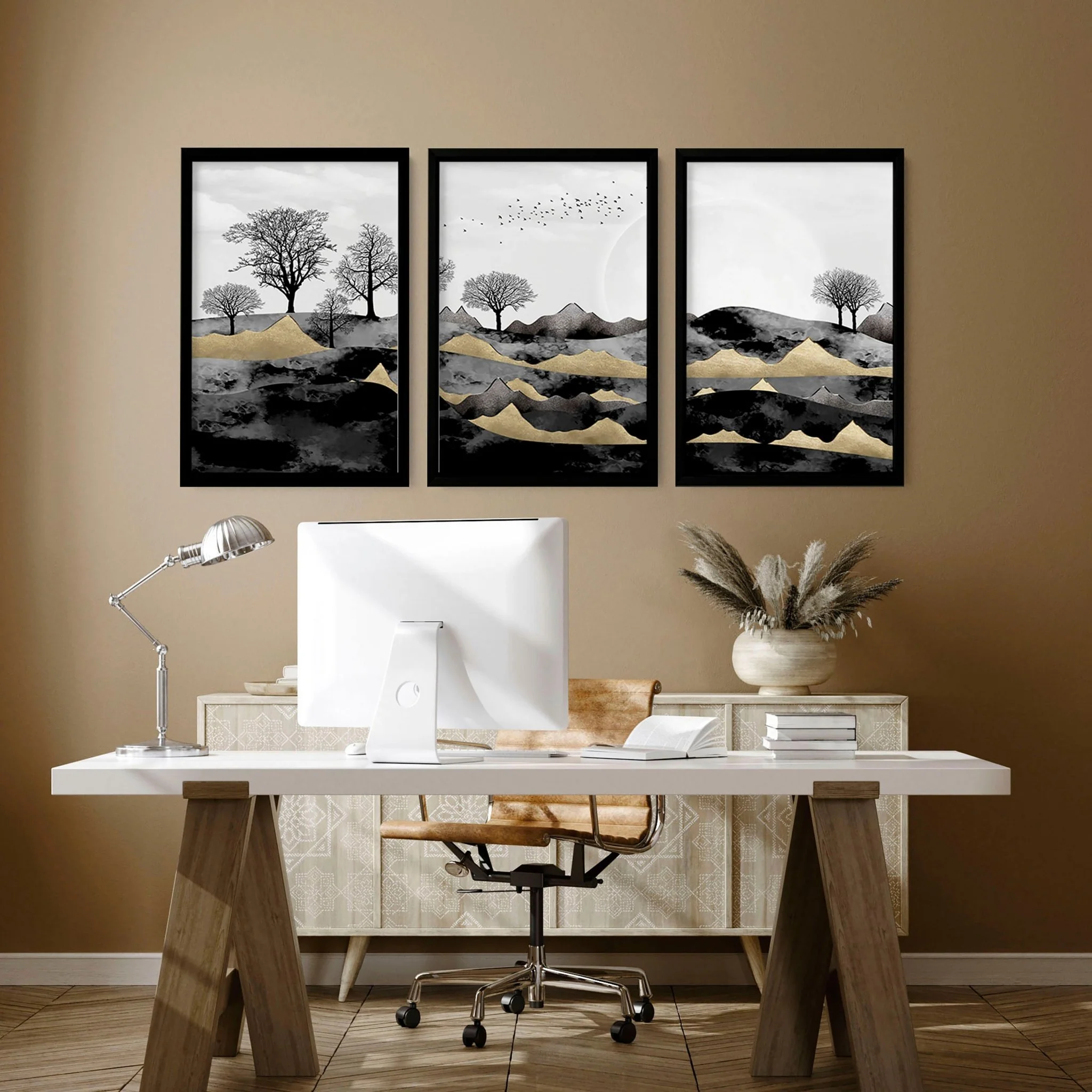 Scandinavian home decor for office | set of 3 wall art prints - Image 3