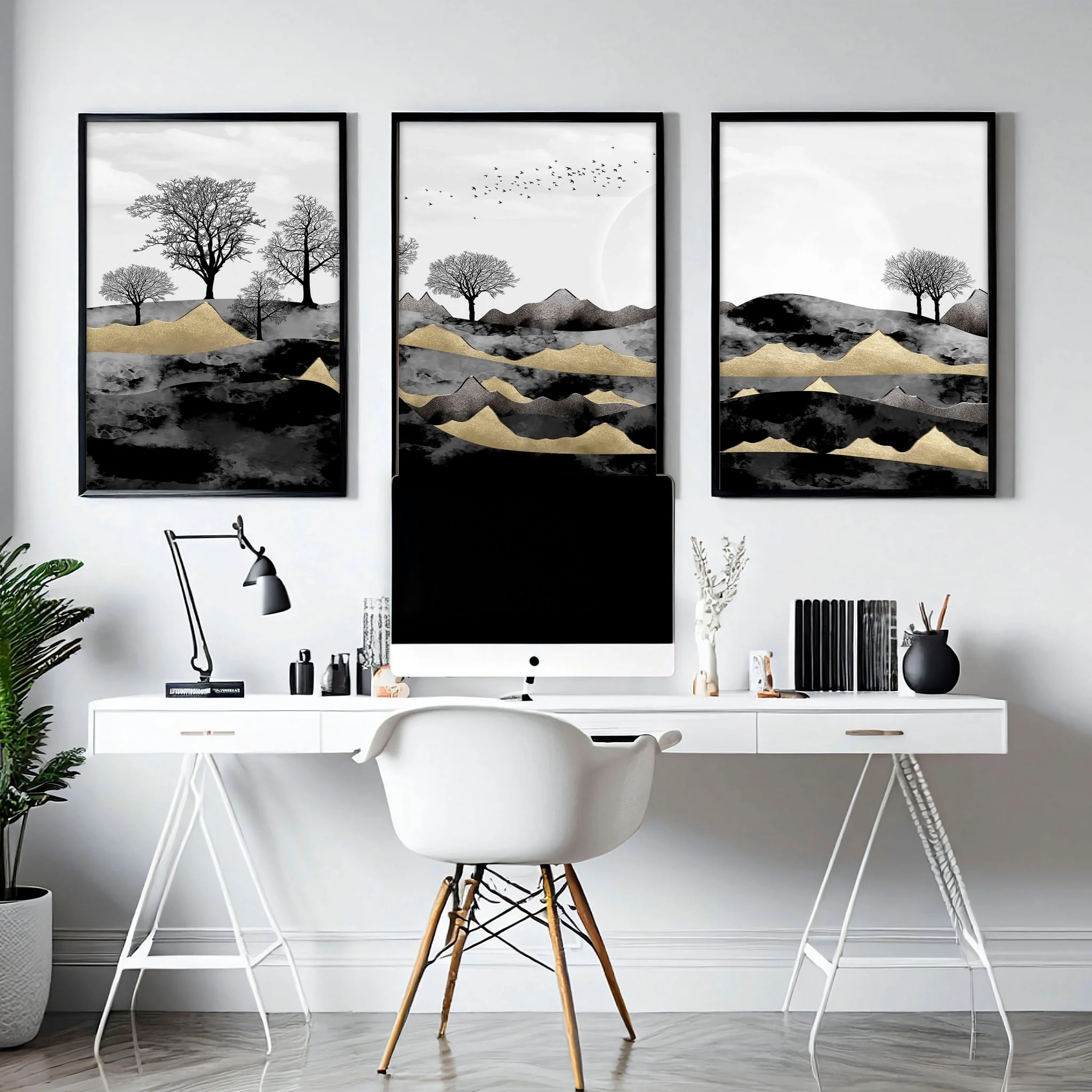 Scandinavian home decor for office | set of 3 wall art prints - Image 7