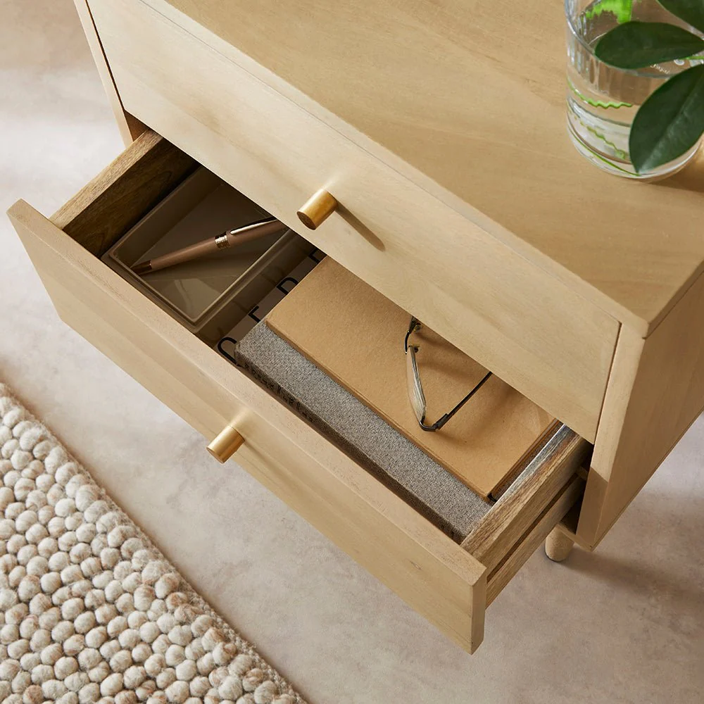 Scandinavian Light Oak Oslo Bedside Table - Image 5