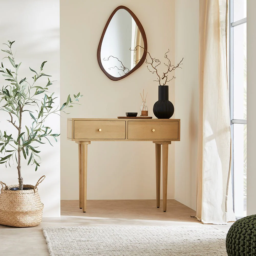 Scandinavian Light Oak Oslo Console, Dressing Table, and Desk - Image 4