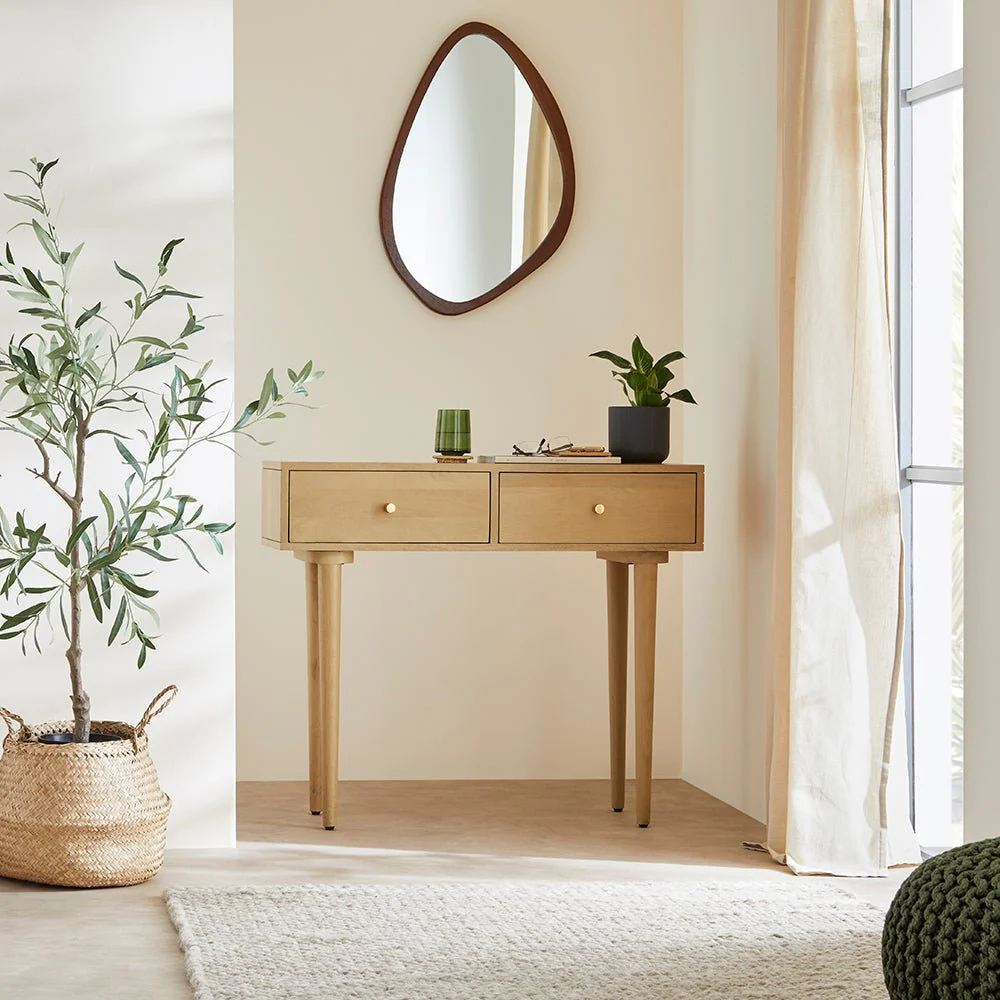 Scandinavian Light Oak Oslo Console, Dressing Table, and Desk - Image 7