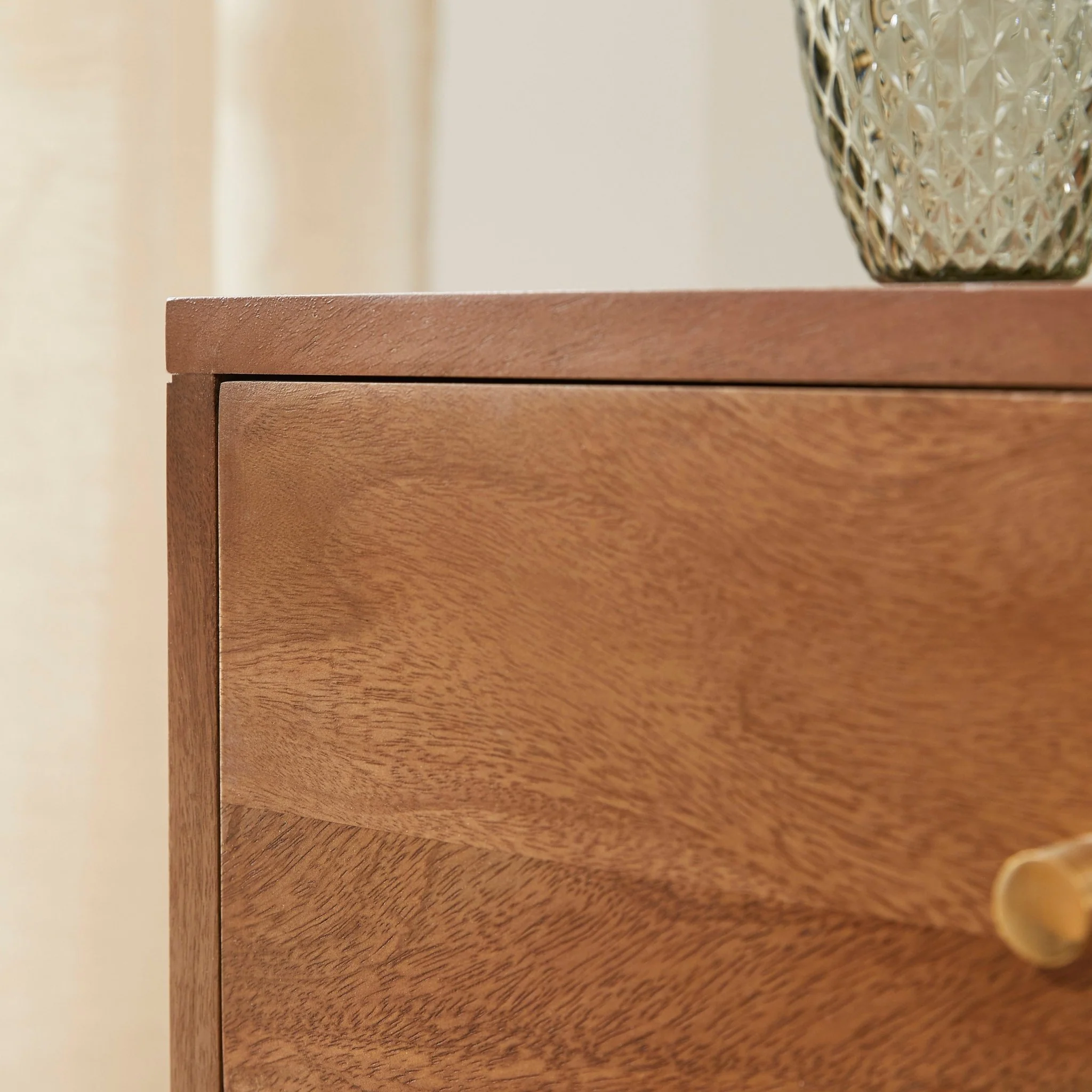 Scandinavian Light Walnut Oslo Bedside Table - Image 4