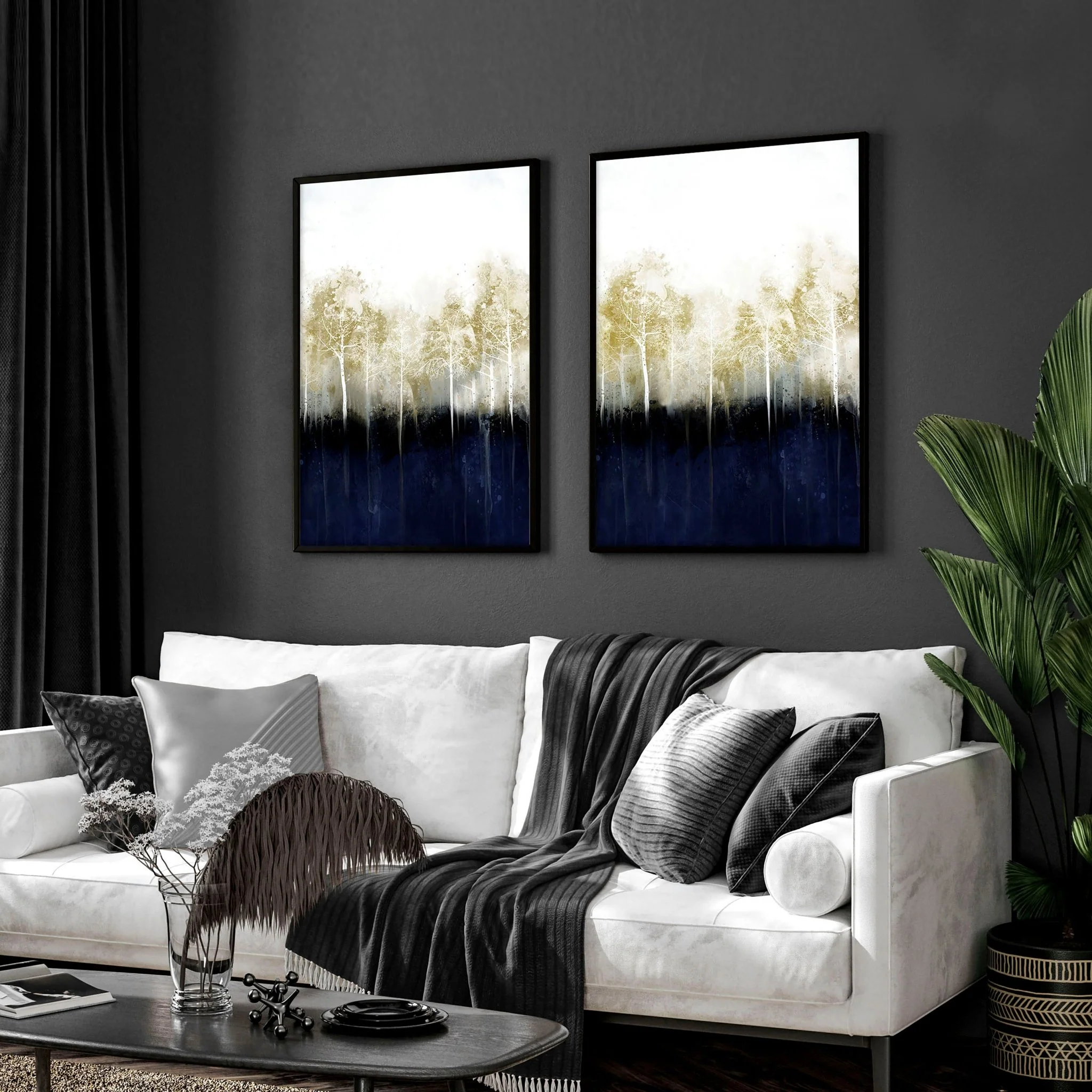 Scandinavian hallway ideas | Set of 2 framed wall art prints - Image 3